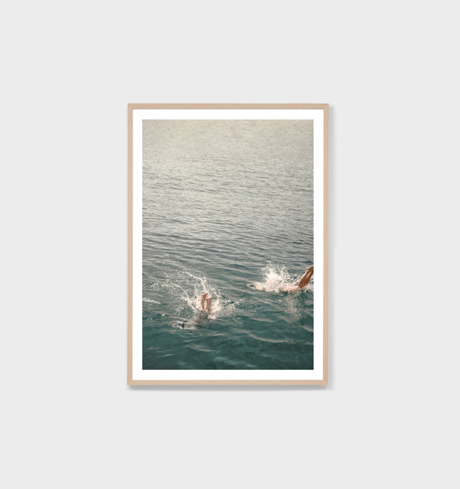 Sunny Summer Blue 87x122cm Raw Natural Frame PICK UP ONLY