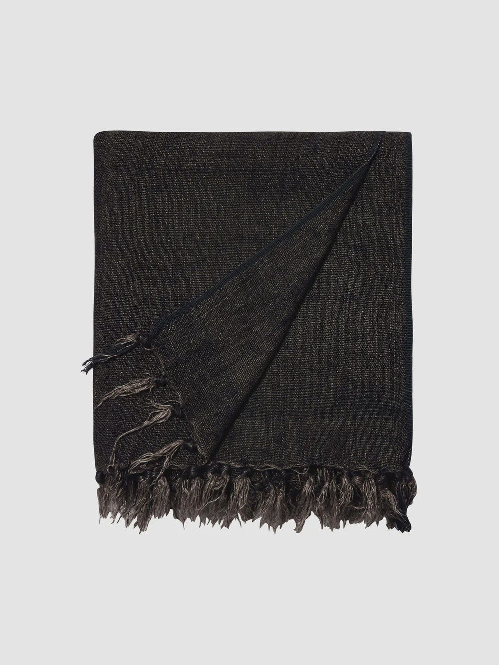 Burton Liquorice Heavy Linen Throw 130x170