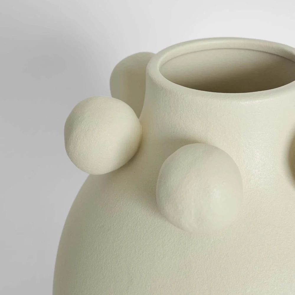 Tiki Round Vase Small - Off White
