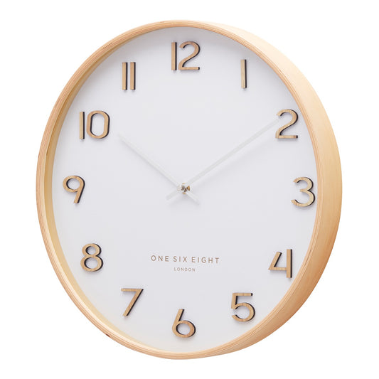 Wallace White 41cm Silent Wall Clock