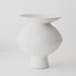 Kenji Flared Vase White Sand,  31cml x 31cmw x 33cmh