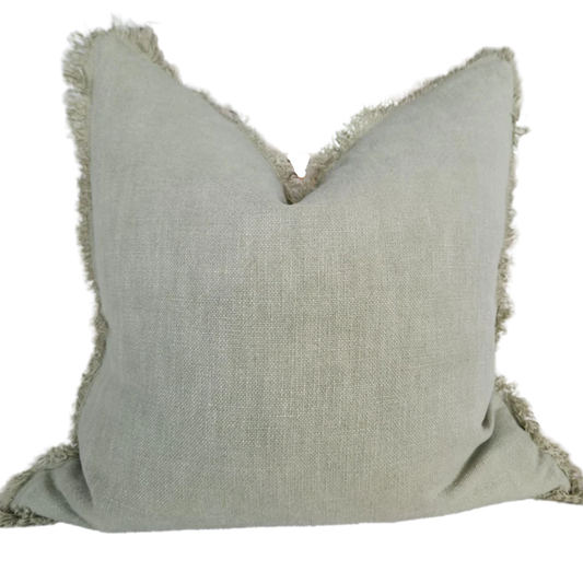 Champetre French Linen Cushion 55 x 55 cm Sage Green
