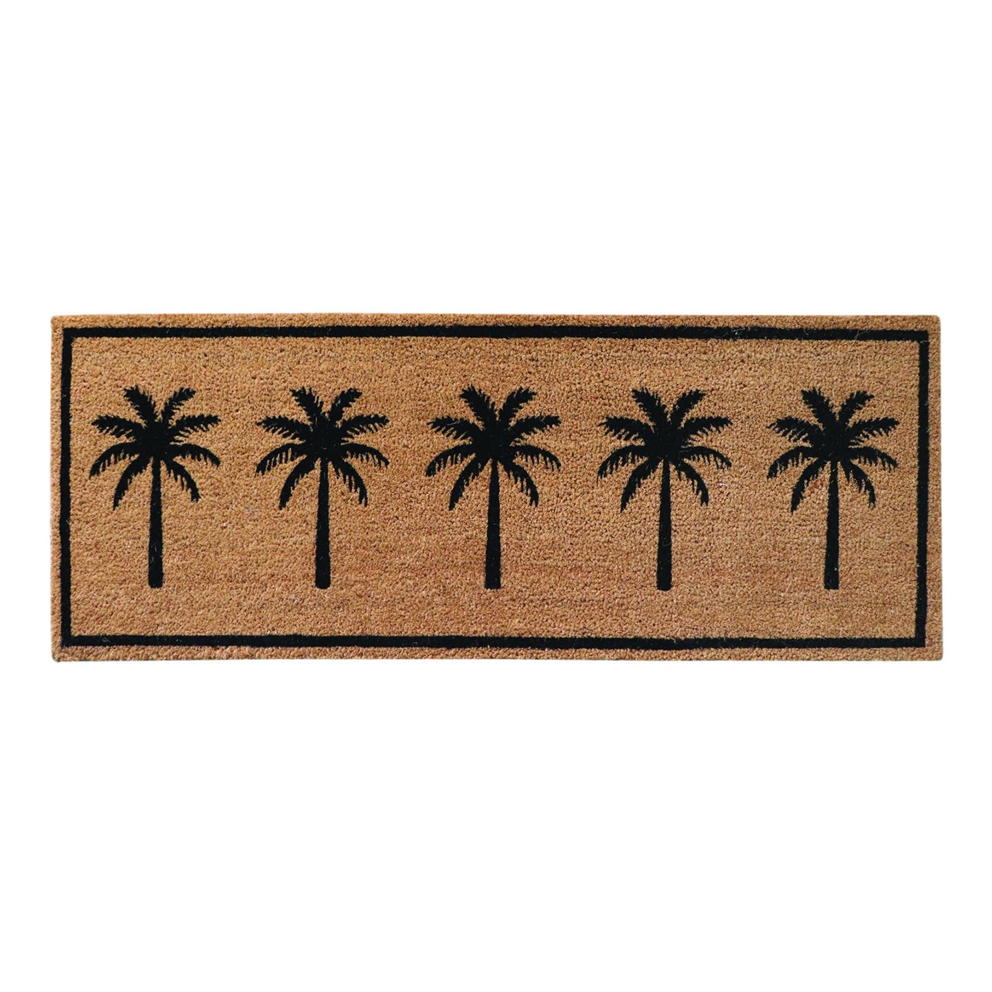 Bahamas Black Palm Tree Doormat