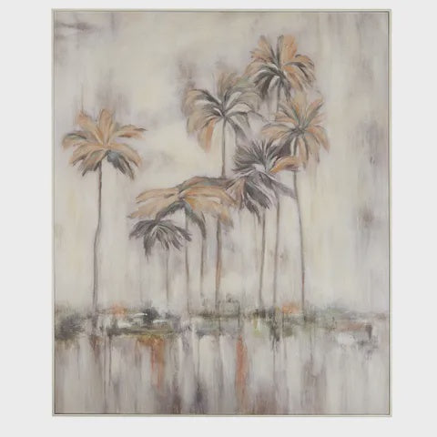 Naia White Frame Oil Painting 100x120cm