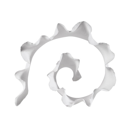 Plex White Ceramic Wave Object