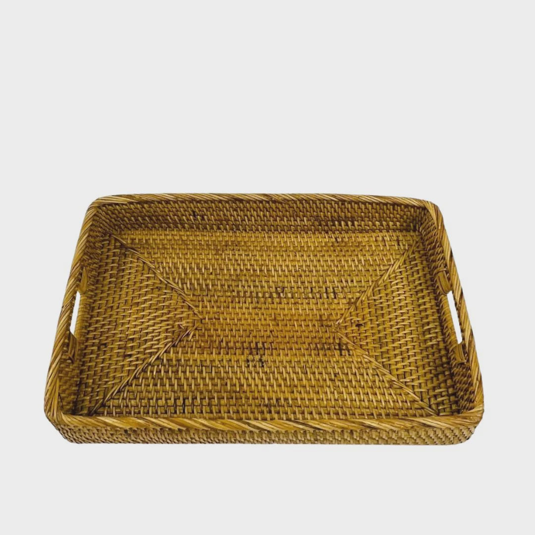 Medium Rectangle Tray -Tan 38 x 25 x 6 cm
