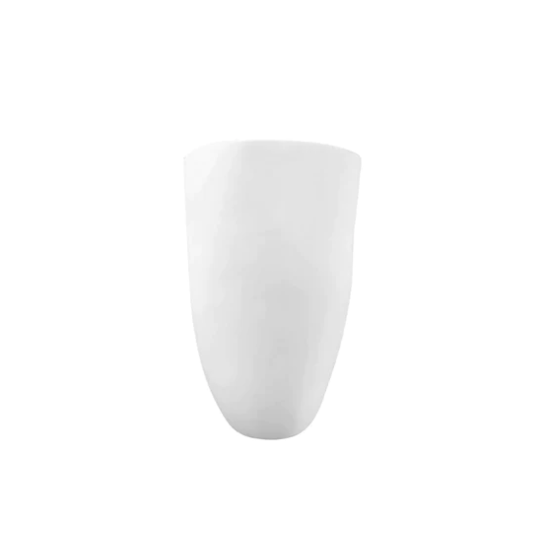 Flax Small Vase 15cm H / White