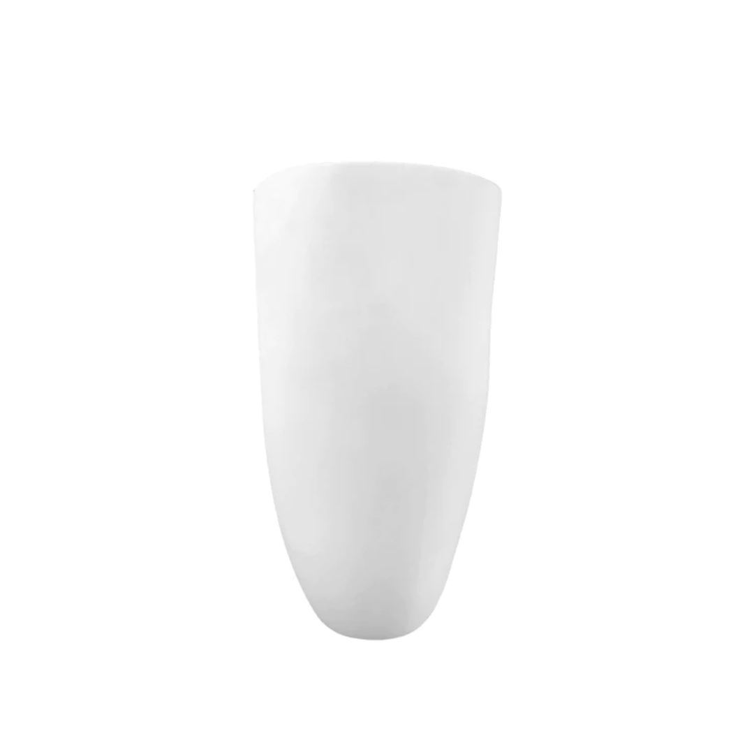 Flax Tall Vase 27cm H / White