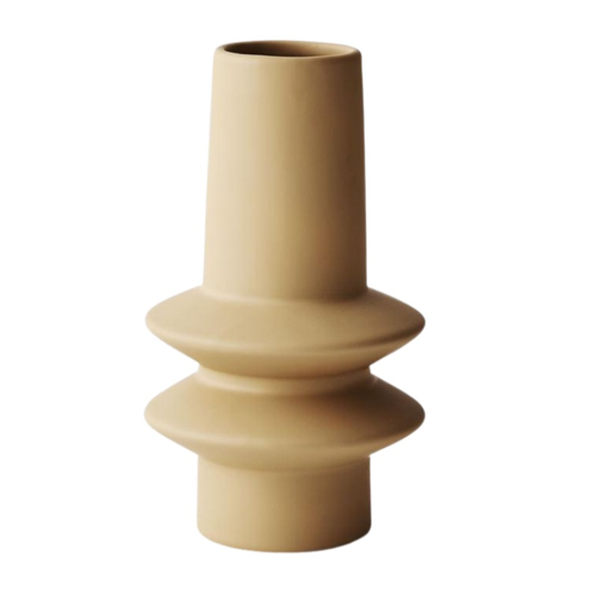 Lucena Ripple Vase  Mustard