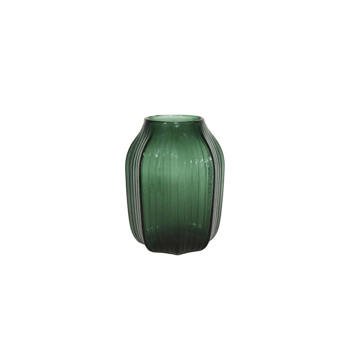 Zander Glass Emerald Ribbed Frost - Small