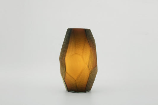 Bezel Vase Medium Amber