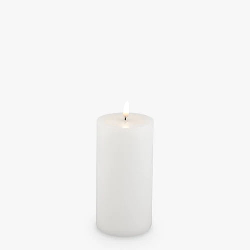 Nordic White Flameless Pillar Candles 10  x 15 cm Large