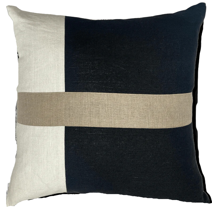 Linen Modern Heather Stripe 55 x 55 cm