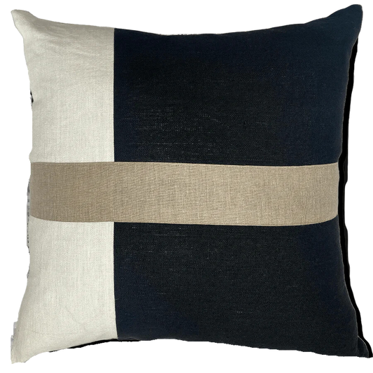 Linen Modern Heather Stripe 55 x 55 cm