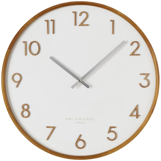 Scarlet Silent Wall Clock White 35cm