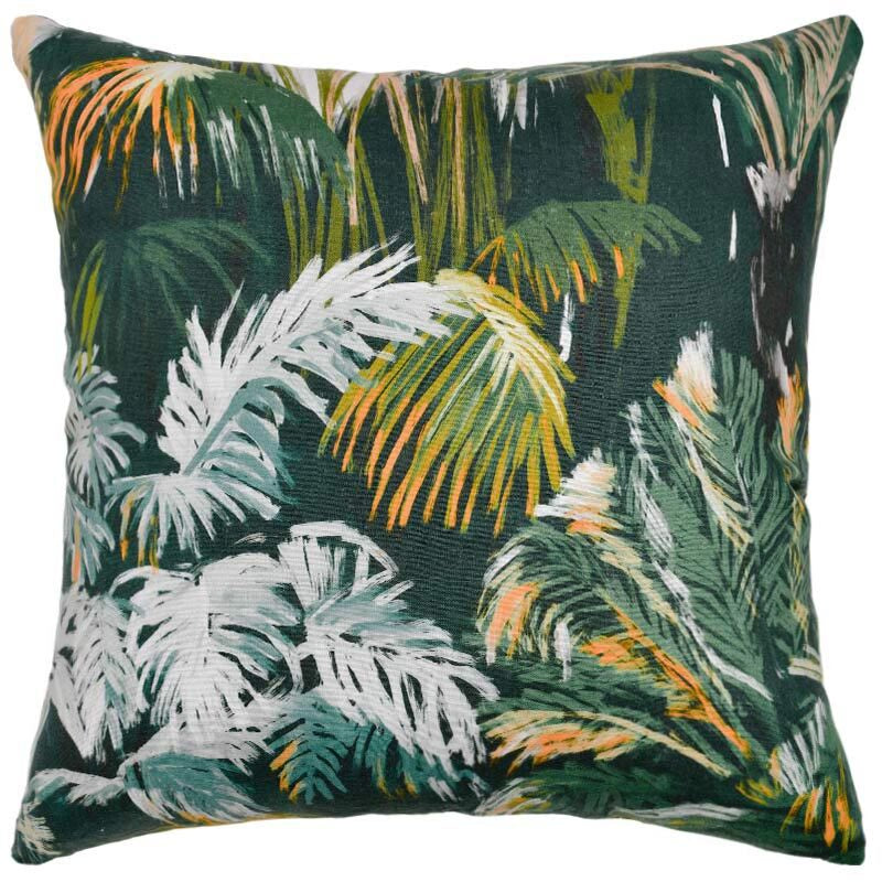 Jungle Square Linen Cushion 50 x 50 cm