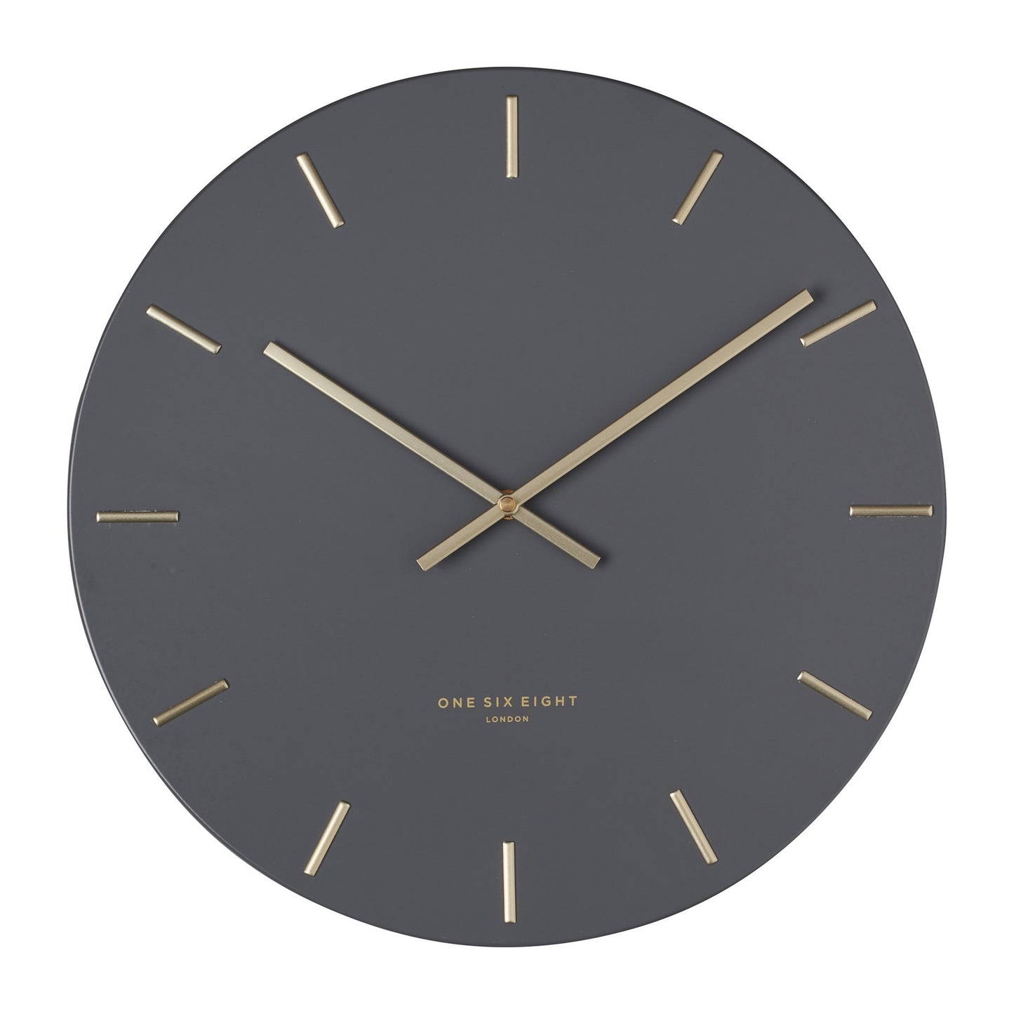 Luca Charcoal Silent Clock 60 cm