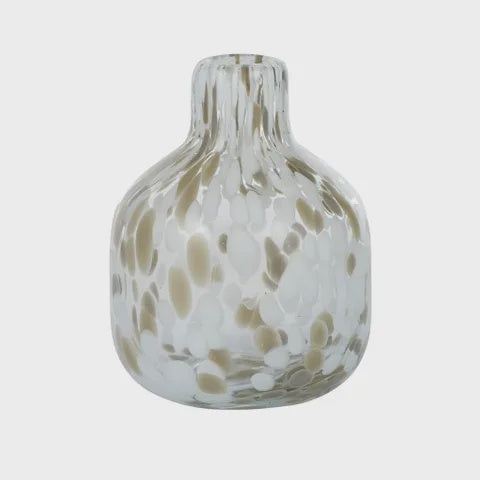 Mottie Glass Vase 10x14 Grey/Taupe